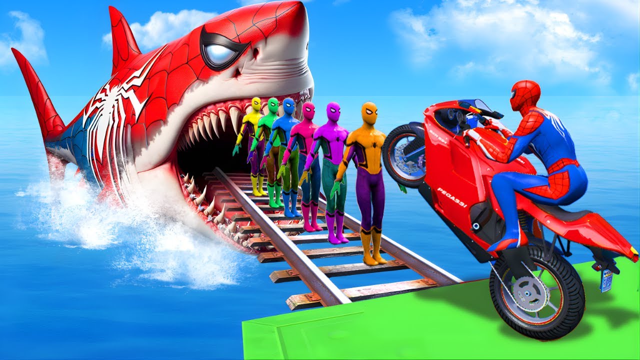الرجل العنكبوت انقاذ باتمRAINBOW SPIDER-MAN Rescue Batman vs iron man funny Game GTA 5 superheroes