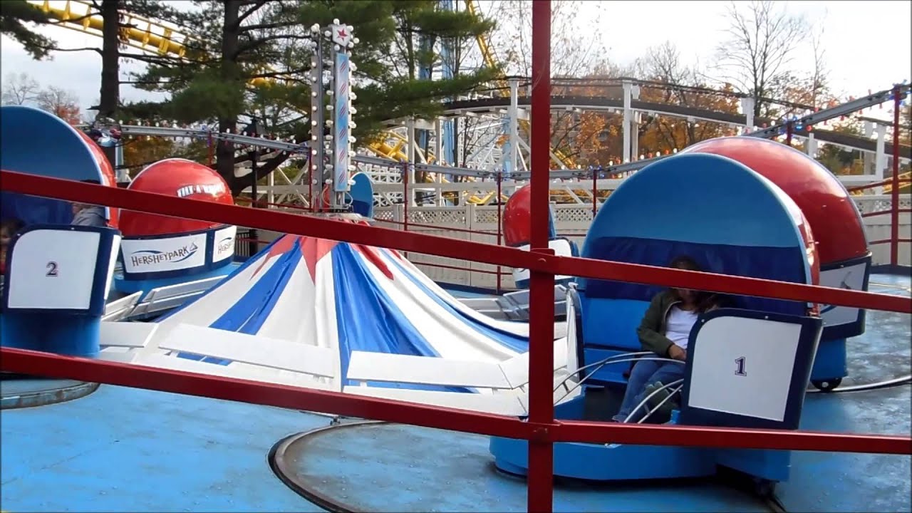 Hershey Park: Tilt a Whirl off ride POV 1080p