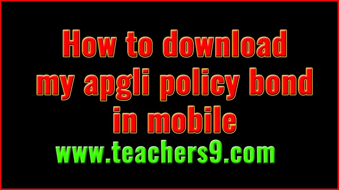 How to download my apgli policy bond in mobile