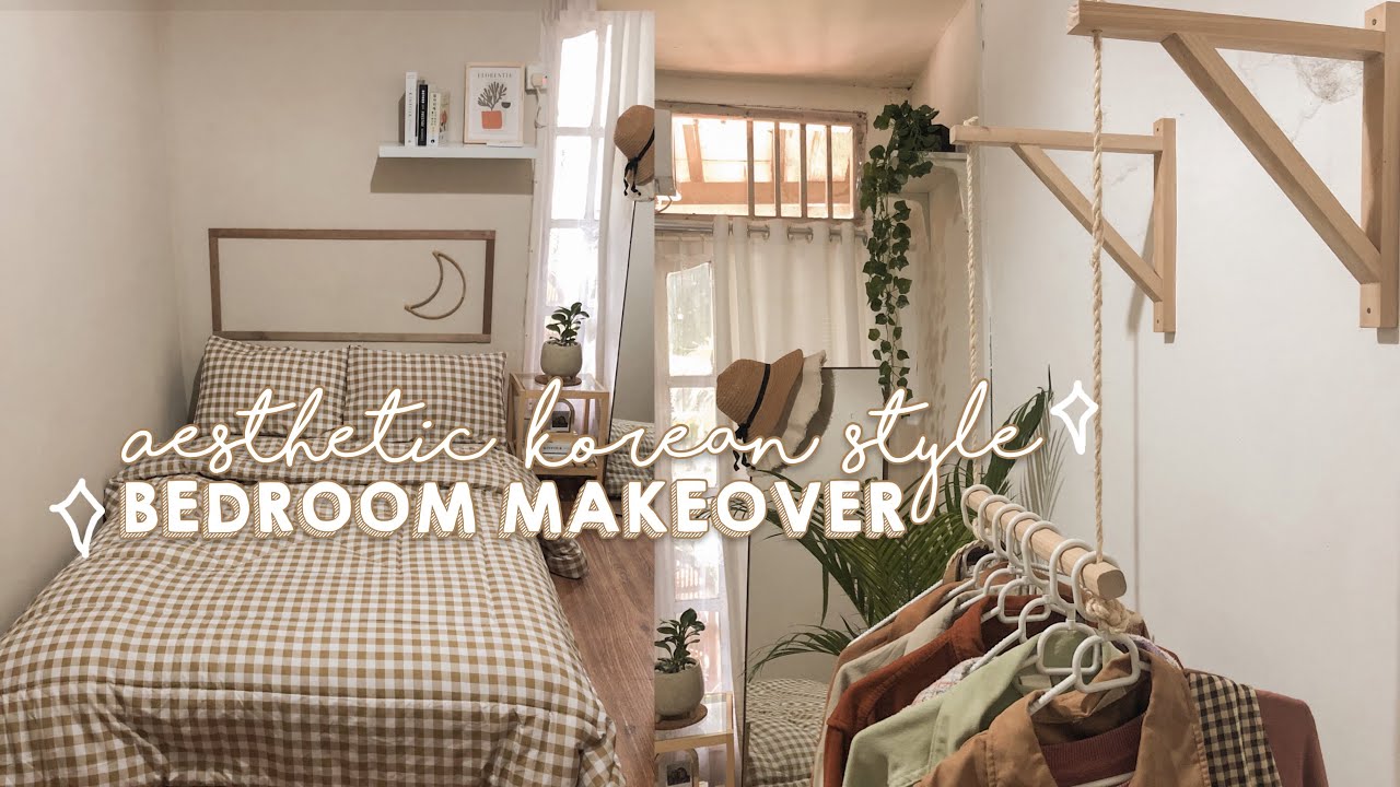 ROOM MAKEOVER - Aesthetic Minimalis Korean Style (Bedroom Makeover on Budget) Kamar Sempit jadi Luas