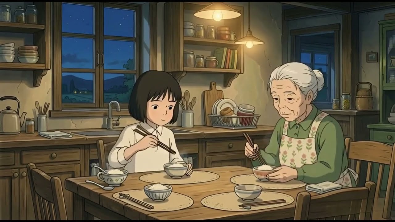 Quiet Morning in the Mountains 🌫️ | Warm Rice & Fog | Cozy Ghibli Style ASMR