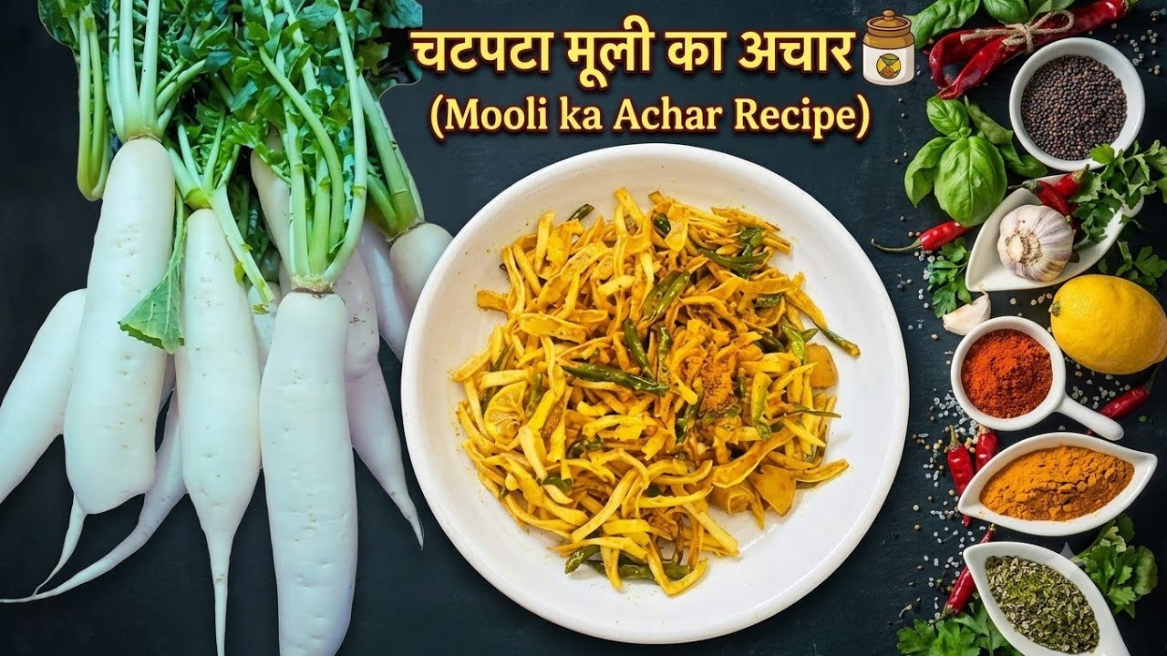 Muli ki achar #recipe #video 