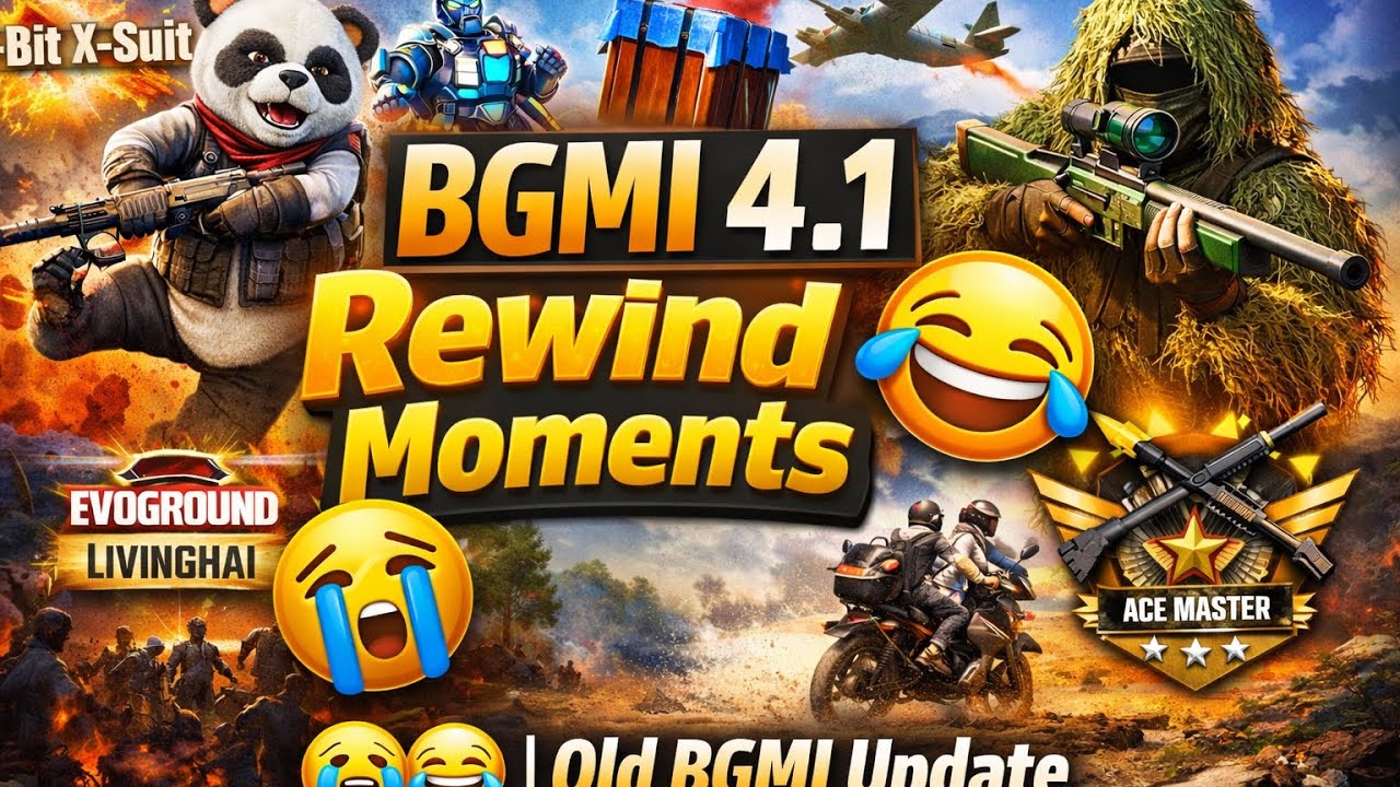 BGMI 4.1 Rewind Moments 😭😂 | Old BGMI Update