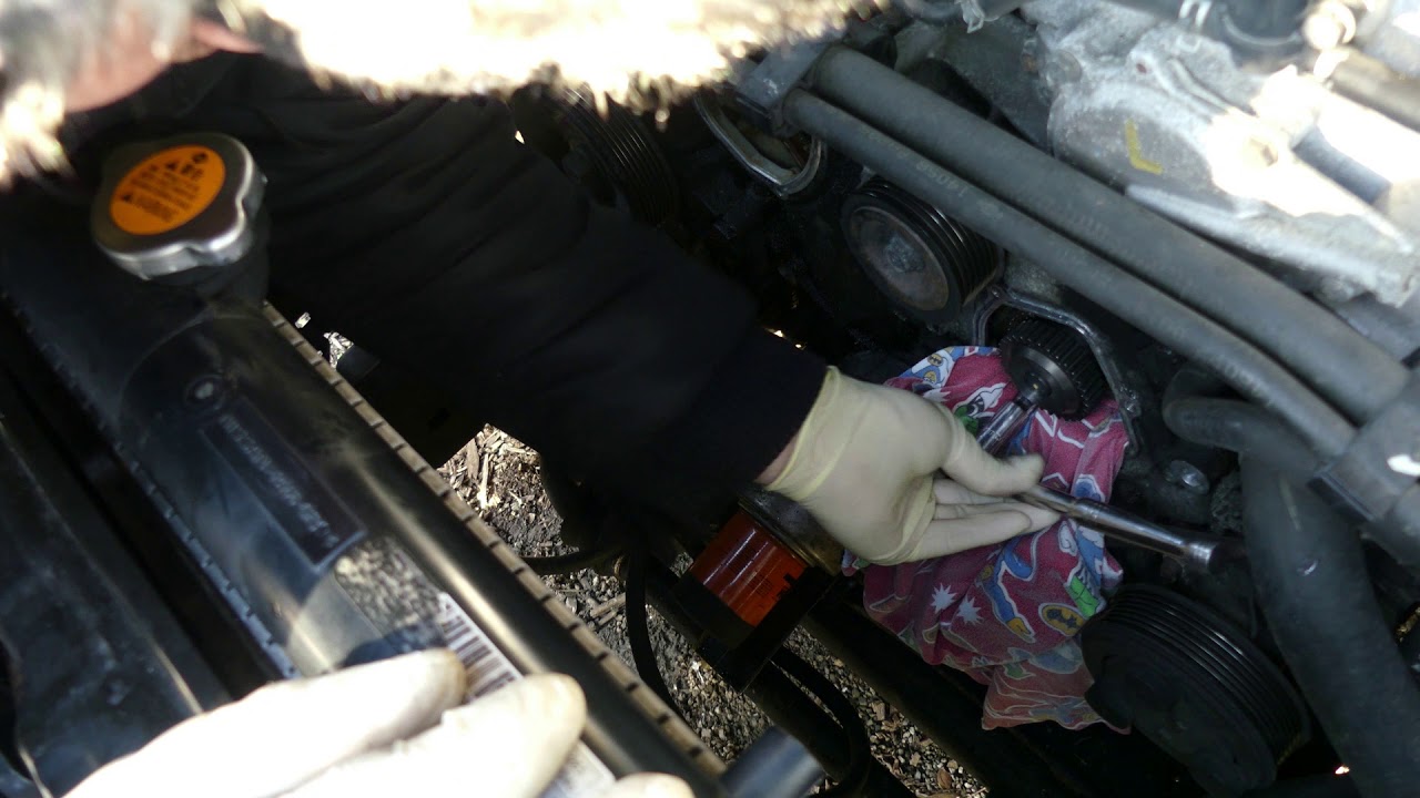 2006 Nissan Frontier 4.0L water pump Leak Diagnosis & Fix PT 03