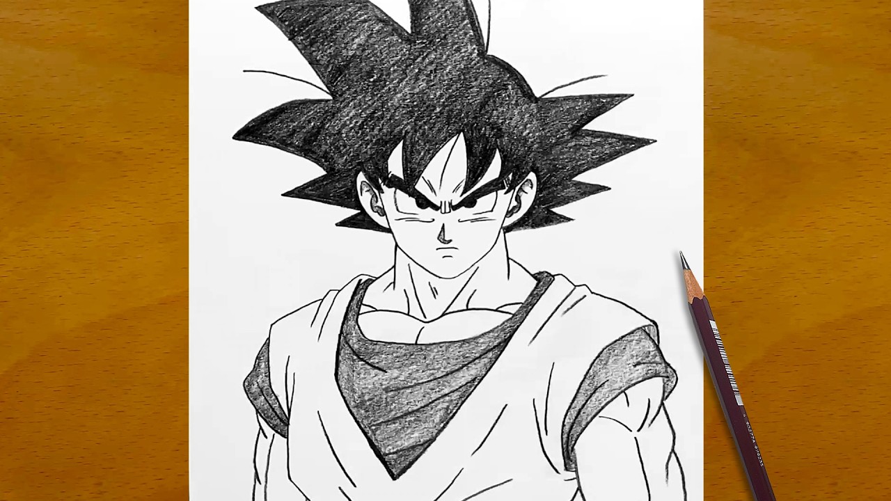 Урок рисования Гоку из Dragon Ball | Мощный аниме-стиль