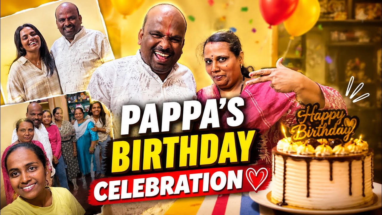 Pappa birthday celebration 🥳  | Sindhu’s vlog | @SindhuKI 