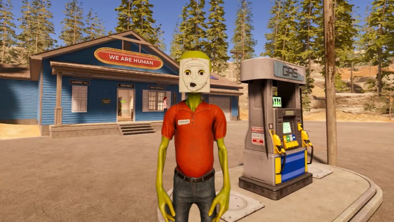 This is a Normal Human Gas Station.