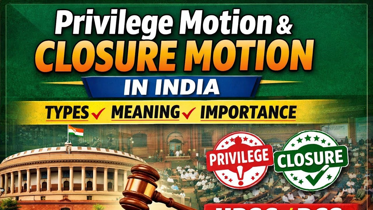 What is Closure Motion? What is Privilege Motion? Explained Simply! #upsc #ssc 
