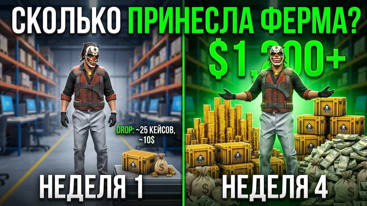 СКОЛЬКО ПРИНЕСЛА ФЕРМА КЕЙСОВ В КС ЗА МЕСЯЦ ФАРМА? 💰
