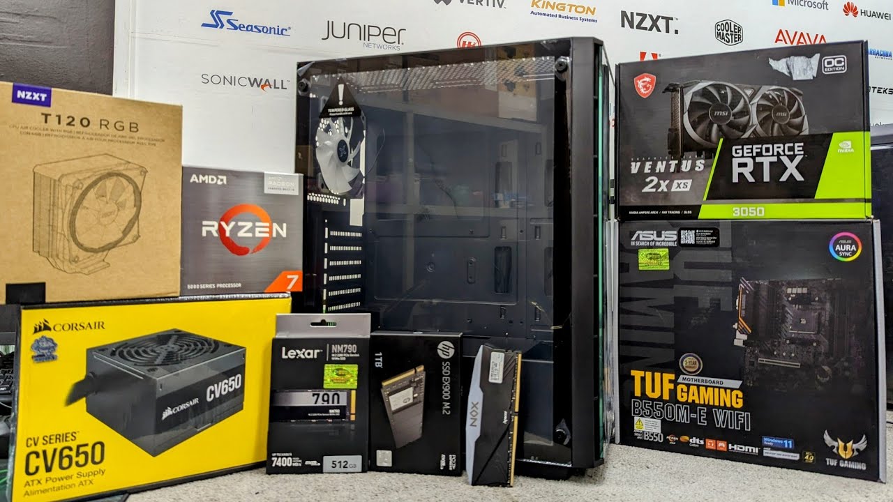 Asus Gaming B550M-E AMD Ryzen™ 7 5700X MSI RTX3050 OC 8GB  1Lakh 10K PC build