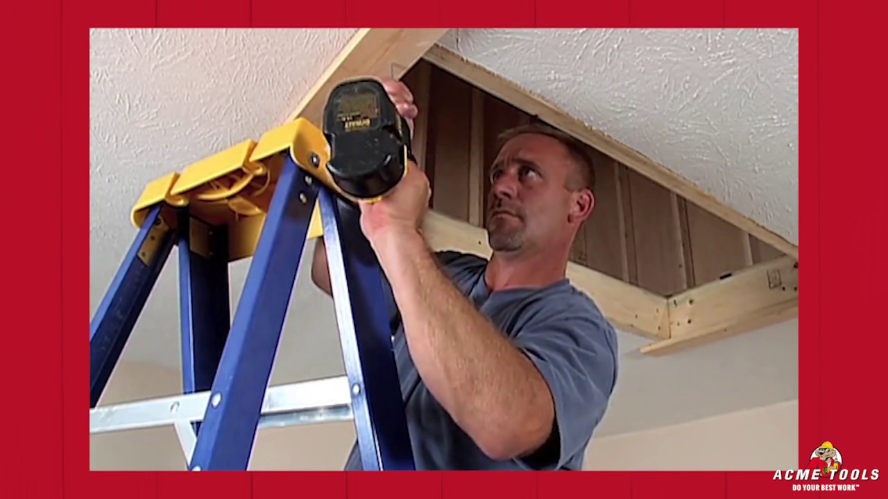 Werner Aluminum Attic Ladder Install