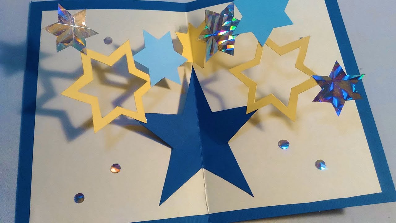 DIY PAPER - Star POPUP Card TUTORIAL