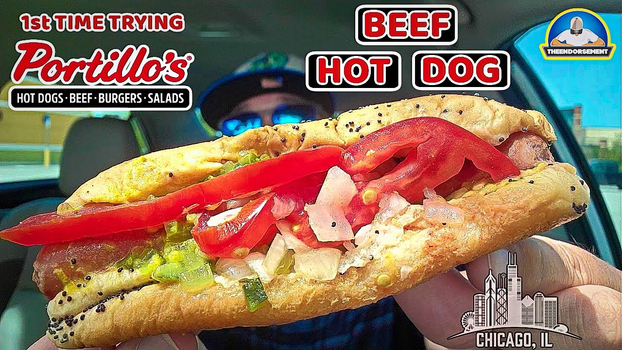 Portillo's® Beef Hot Dog Review! 🌭😍 | 1st Time Trying! | theendorsement
