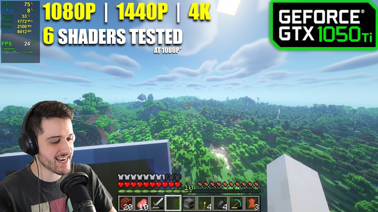 GTX 1050 Ti | Minecraft — 1080p, 1440p, 4K — С шейдерами и без! — EP6