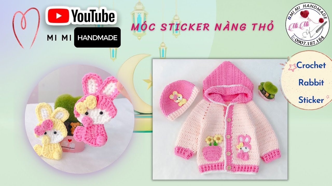 M&oacute;c Sticker N&agrave;ng Thỏ Trang Tr&iacute; &Aacute;o, N&oacute;n, T&uacute;i X&aacute;ch & D&aacute;n Tường 🐰✨ | Mimi Handmade