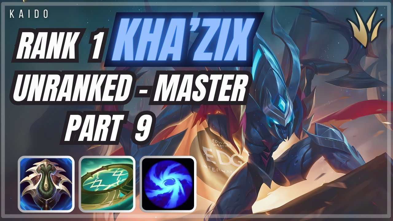 [Rank 1 Kha'zix] Emerald Adventures! Educational 1v9 Carry | Unranked to Master | Kaido