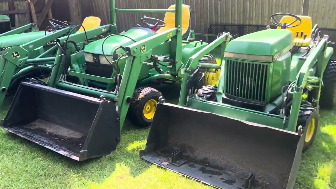 John deere 20 loader, 40 loader and 44 loader together.