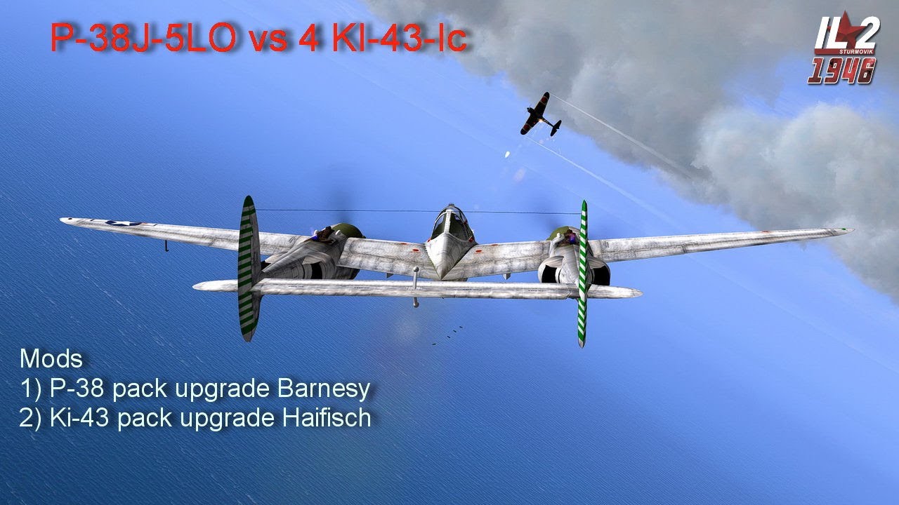 IL2 1946  P 38J upg vs 4 Ki 43 upg