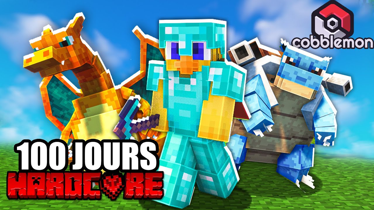 J'ai survécu 100 JOURS avec des POKÉMON sur MINECRAFT en HARDCORE (FILM ENTIER Cobblemon)