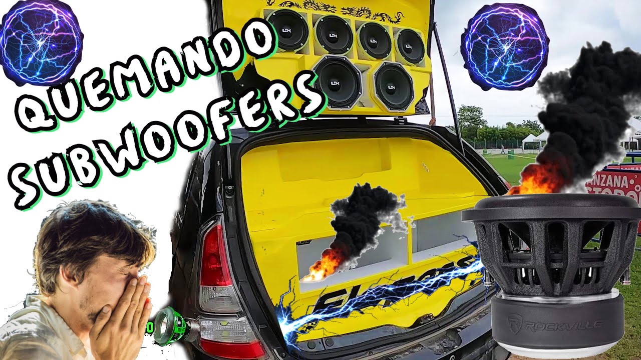 ASI SE QUEMAN LOS SUBWOOFERS SONANDO AL MAXIMO EN COMPETENCIA