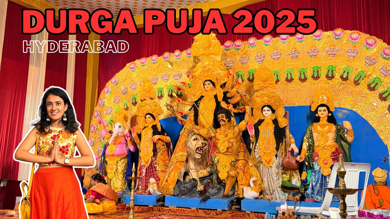 Durga Puja 2025 | Grand Pandal at Gachibowli Stadium, Hyderabad