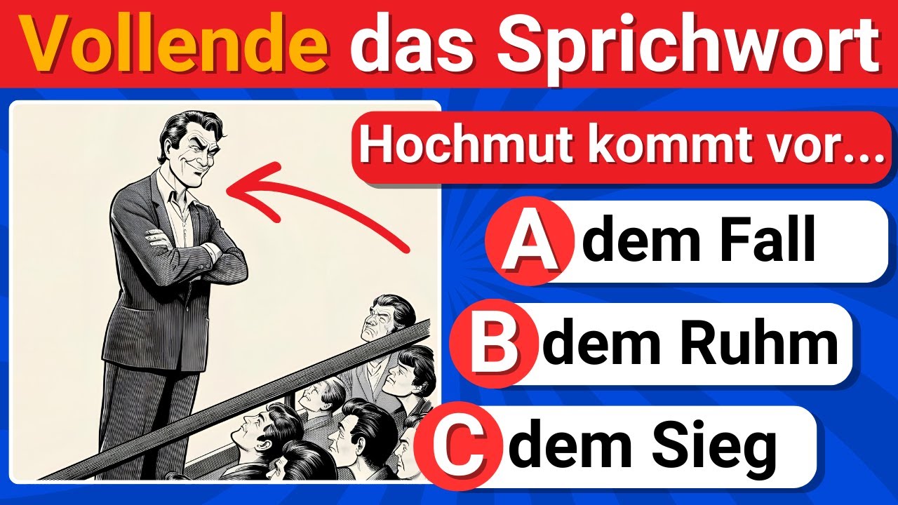 Wie gut kennst du deutsche Sprichwörter? 🤔 | Die ultimative Herausforderung
