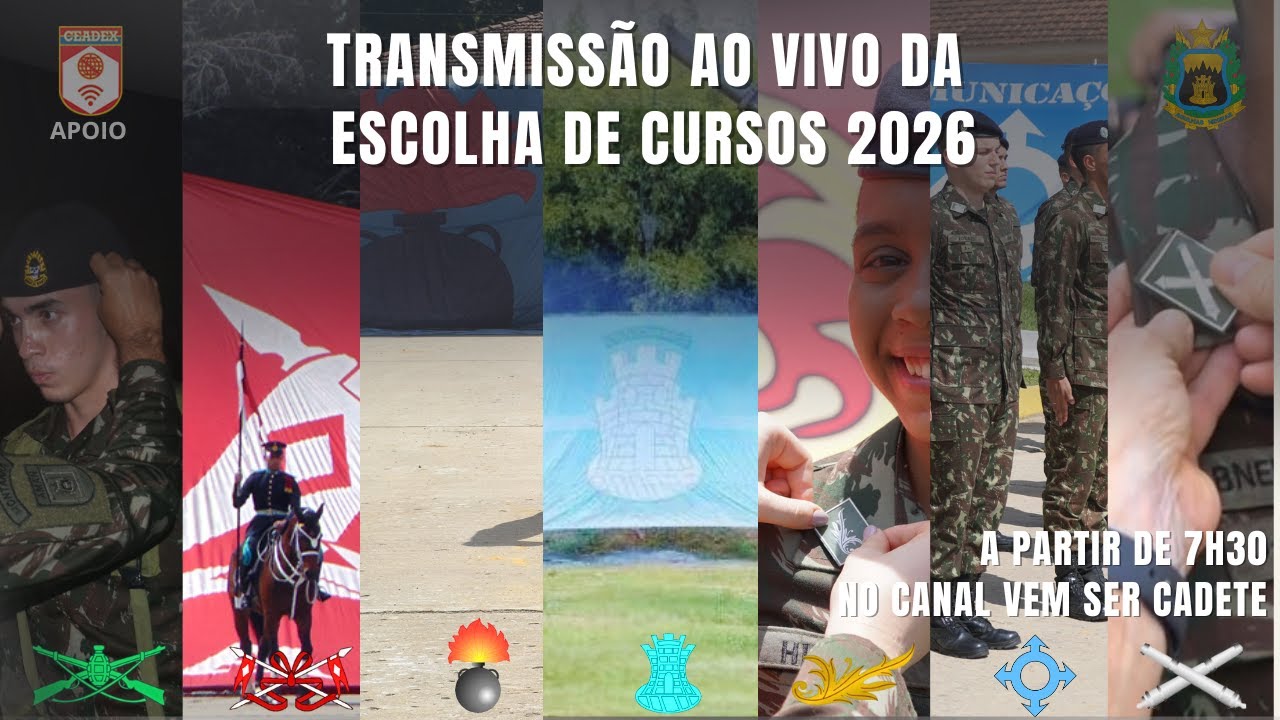 Transmiss&atilde;o ao vivo da Escolha de Cursos na AMAN 2026
