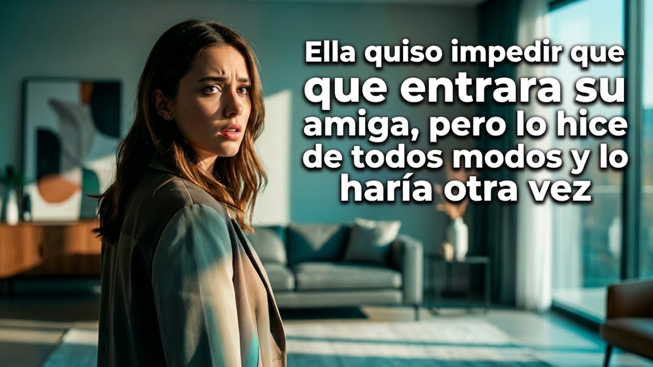 Ella intentó impedir que dejara entrar a su amiga, pero fui en contra de sus deseos, y lo volvería
