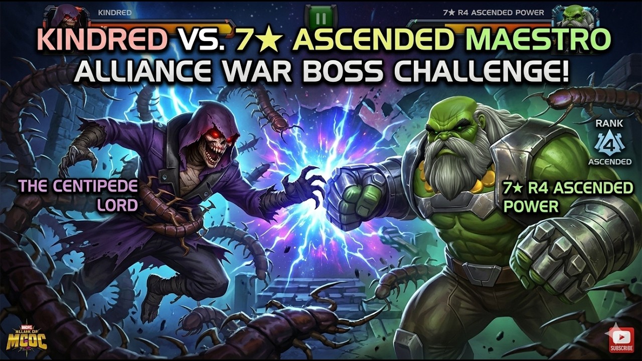 Kindred OBLITERATES 7-Star R4 Ascended Maestro Boss | New Alliance War | Marvel Contest of Champions