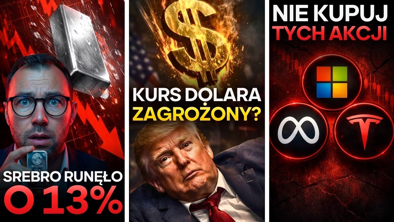 1,6 BILIONA USD WYPAROWAŁO! Srebro runęło, dolar najtaniej od 2018, a w środę WYNIKI Big Techów!