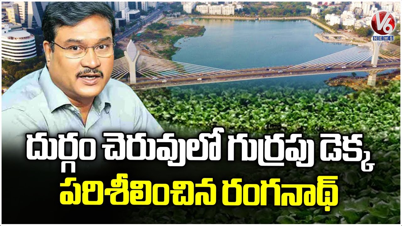 Durgam Cheruvu Covered With Horse Hooves | V6 News | Hydra Commissioner Ranganath  | V6 News