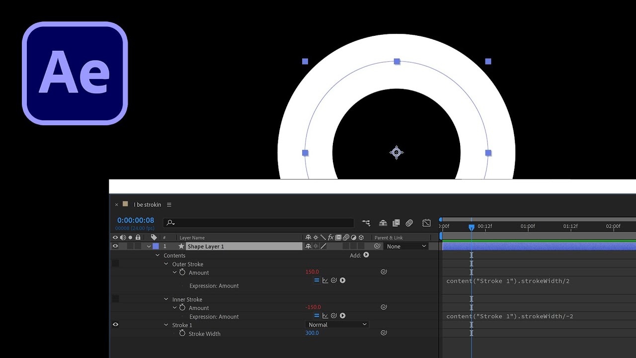 Как создать внутренние и внешние обводки в Adobe After Effects