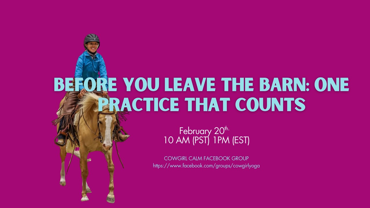 Before you leave the barn