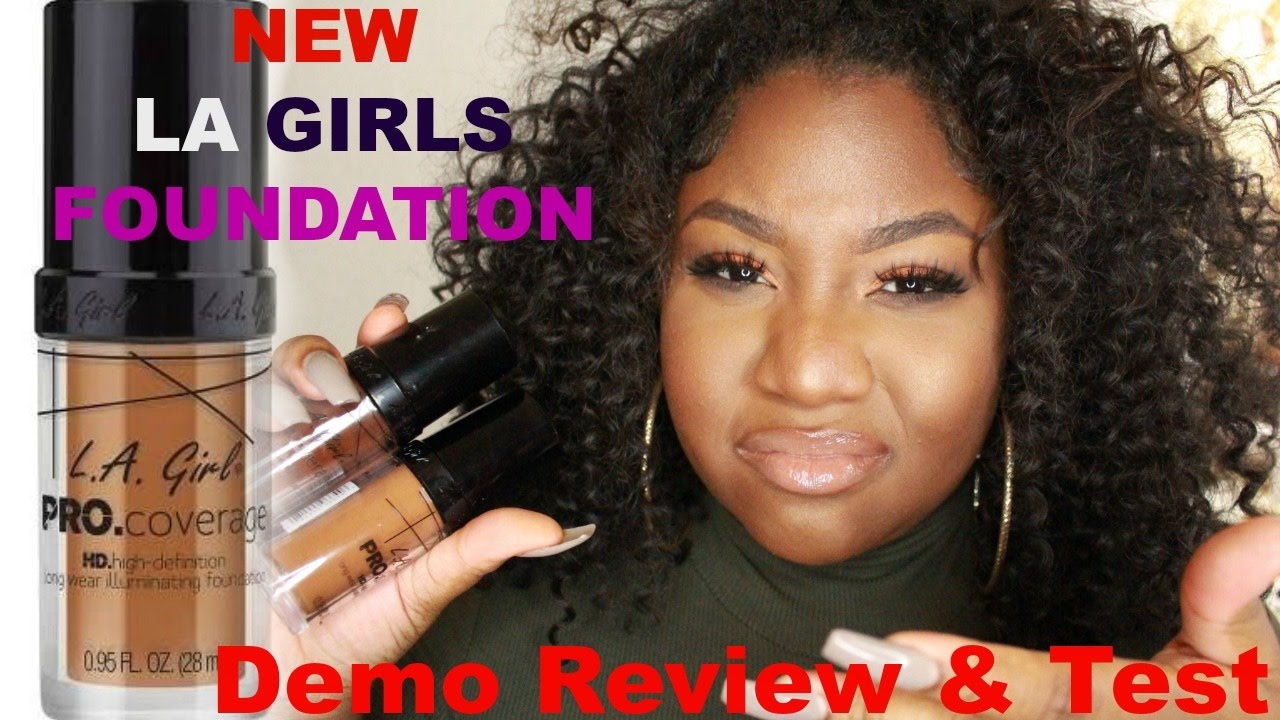 New L.A Girl PRO Coverage High-Definition Long wear Illuminating Liquid Foundation | Review & Demo |