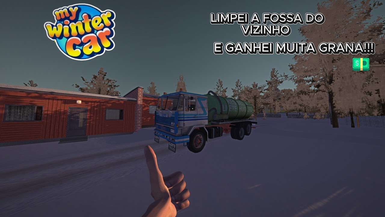 FUI LIMPAR A FOSSA DO VIZINHO E GANHEI MUITA GRANA - My Winter Car #16 Projeto do rally