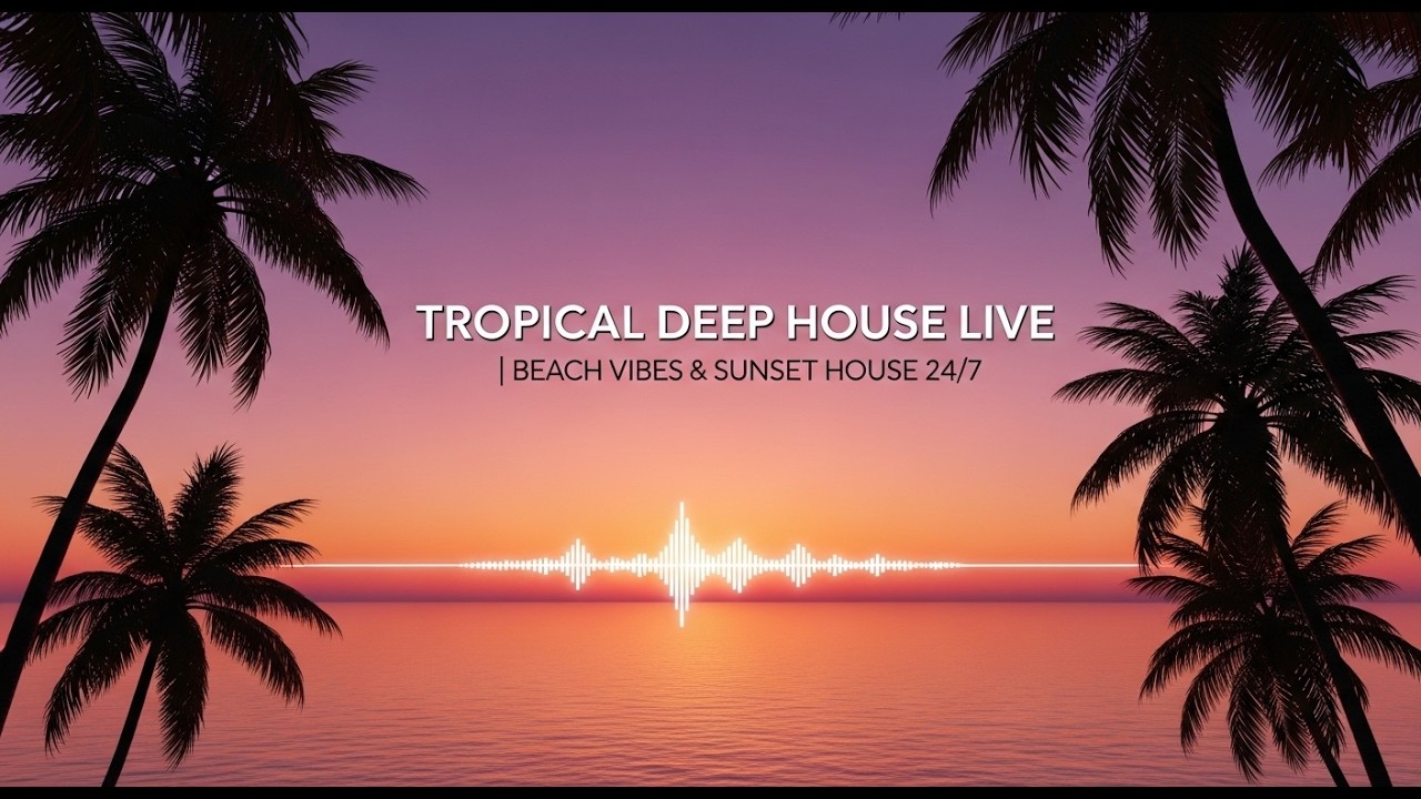 🌴 Tropical Deep House Live | Beach Vibes & Sunset House 24/7 - DeepWave ID
