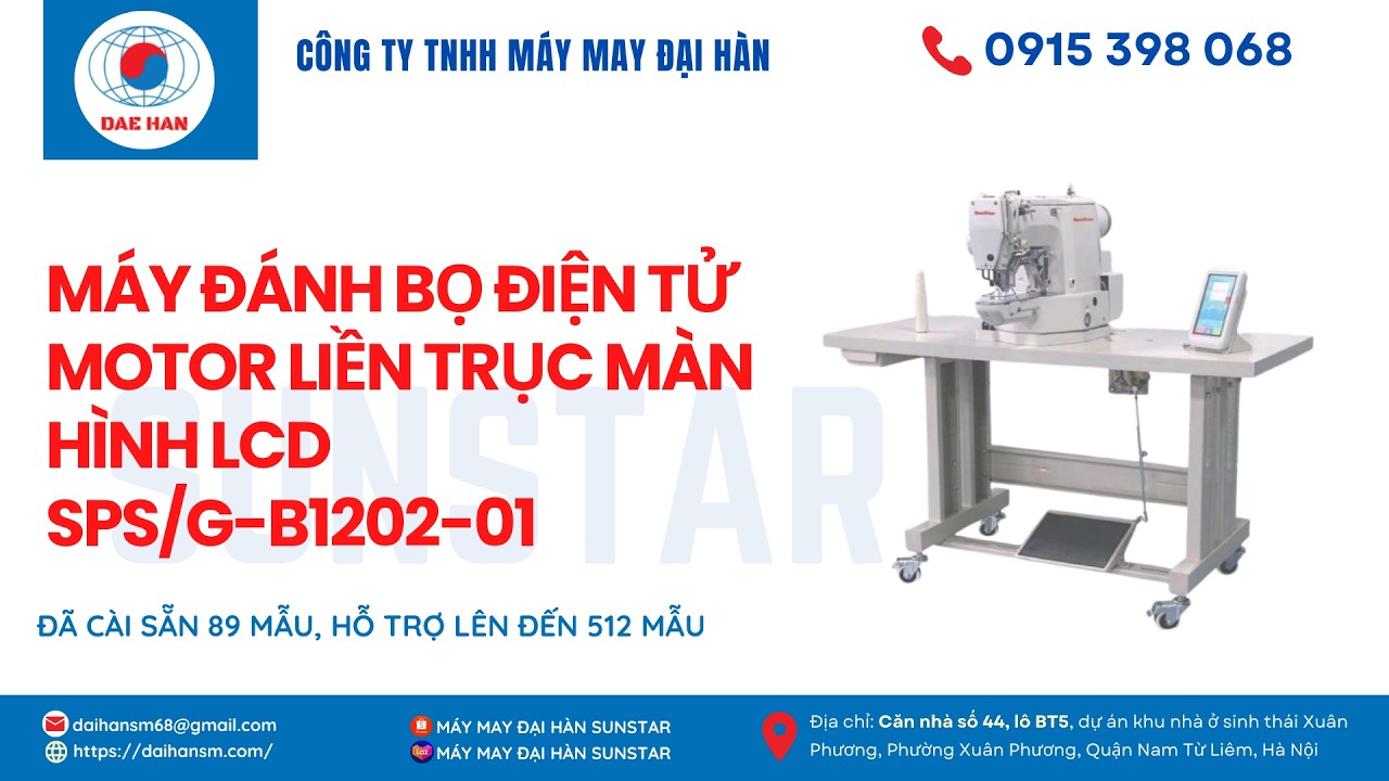 Máy Đánh Bọ Điện Tử SPS G-B1202-01 Pháp Đánh Bọ Công Nghiệp Năng Suất Cao | MÁY MAY ĐẠI HÀN