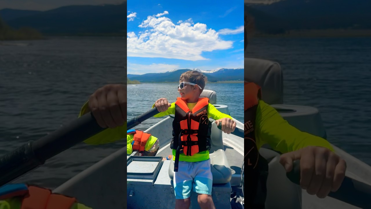 Rowing out to one of our fishing spots! 