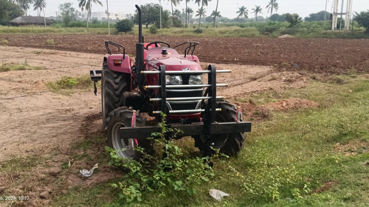 Mahindra yuvo tech plus 585 4wd tracter going to 9 point cultivater performance in soft land.