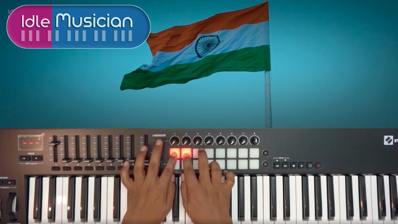 Sare Jahan Se Acha - Playing on Keyboard