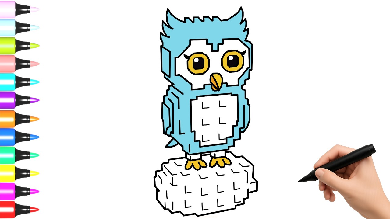 Como Dibujar a Buho del Cielo -  Steal a Brainrot ROBLOX