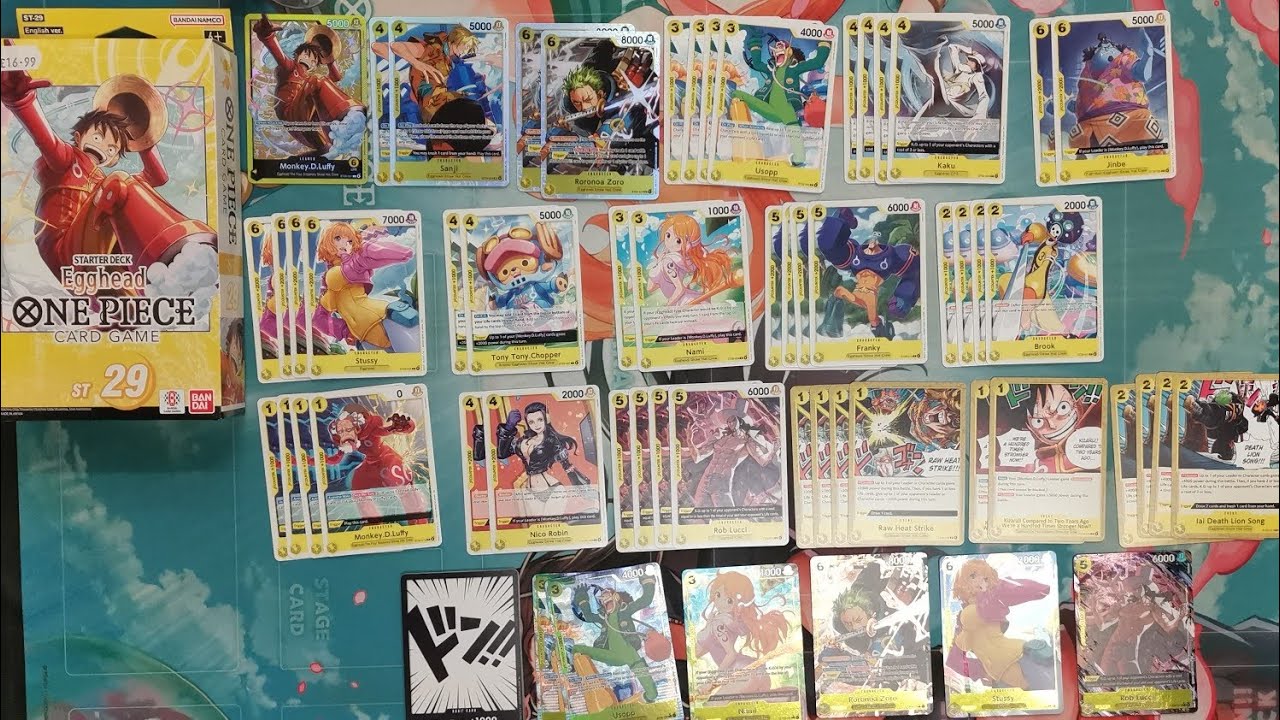 Стартовый набор ST29 Luffy Egghead Island Yellow с 6 жизнями!!! Распаковка One Piece TCG #onepiec...