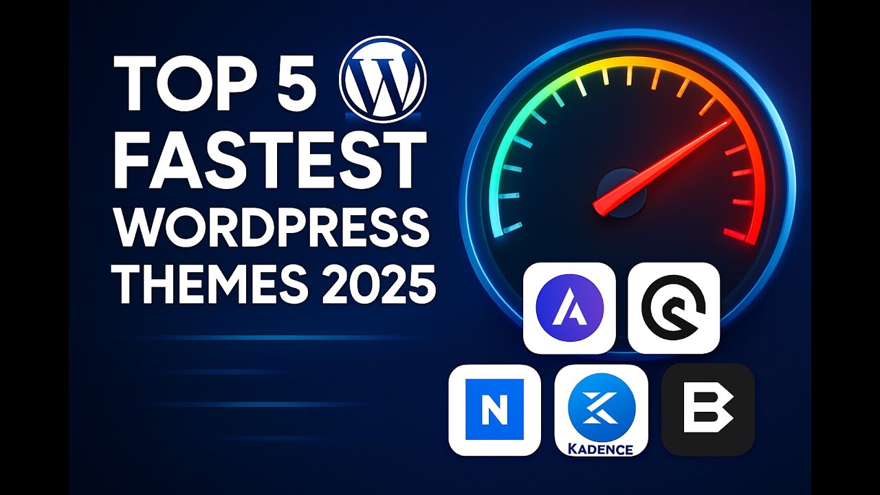 Best 5 WordPress Themes for Fast Websites in 2025 (Speed Test + Review)