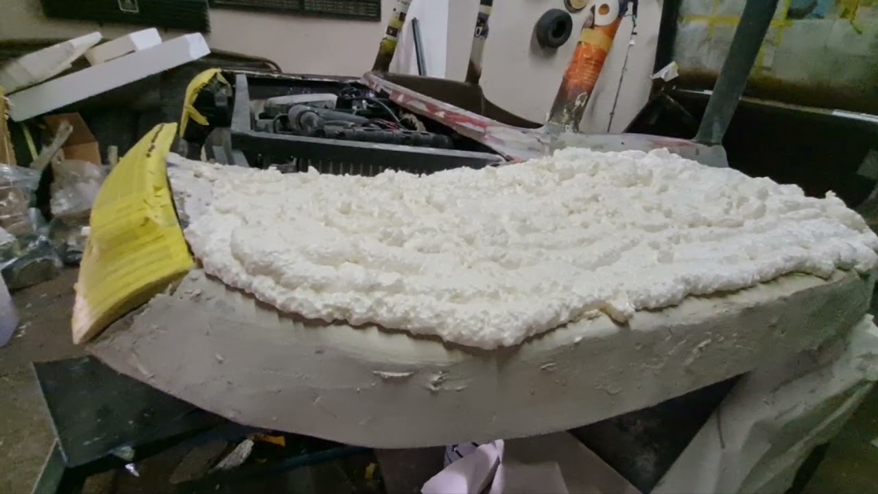moldando fibra de vidro usando espuma expansiva ou espuma pu buggy menon