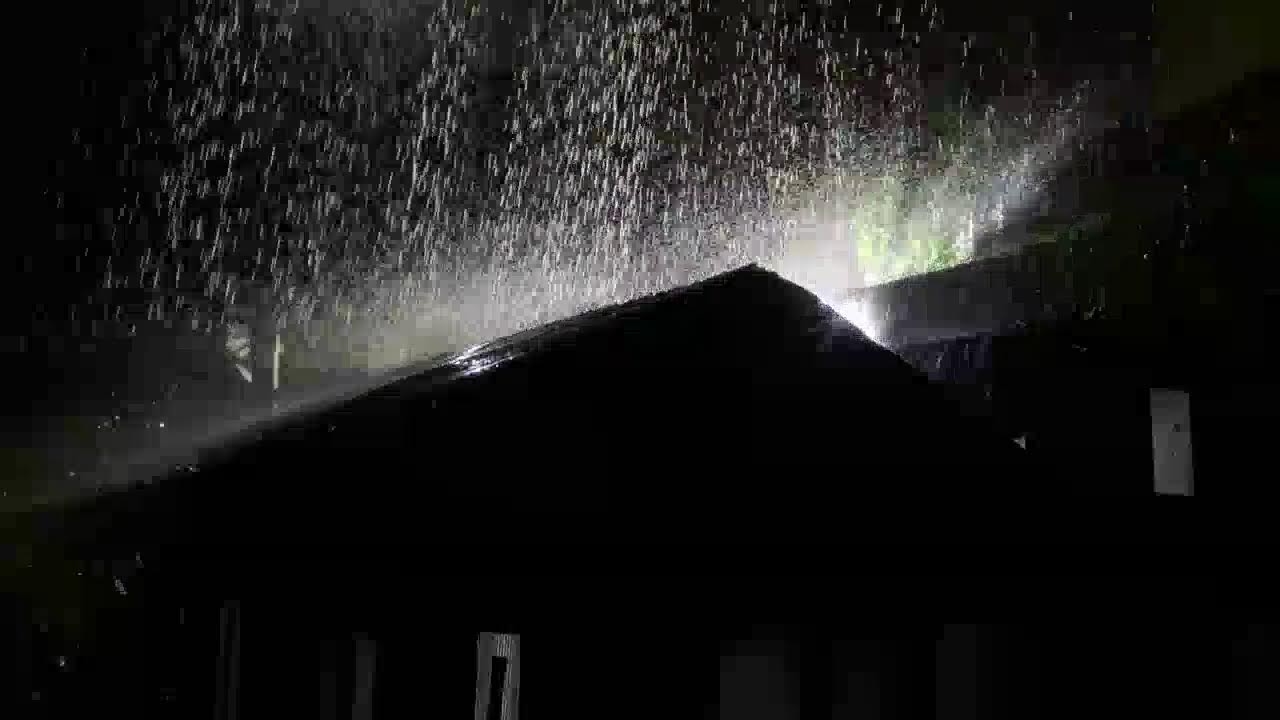 Fall Asleep in 3 Minutes 🌧️ Heavy Rain and Thunder on Tin Roof for Deep Sleep and Stress Relief #1
