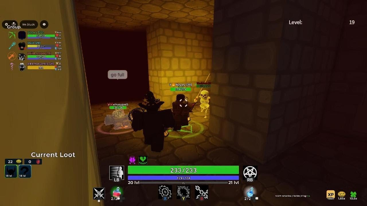 Roblox Dungeon leveling Origin : red portal