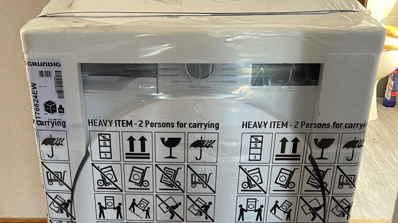 Grundig GT76824EW GR 7700 ExpressDry tumble dryer unboxing and installation (old video)