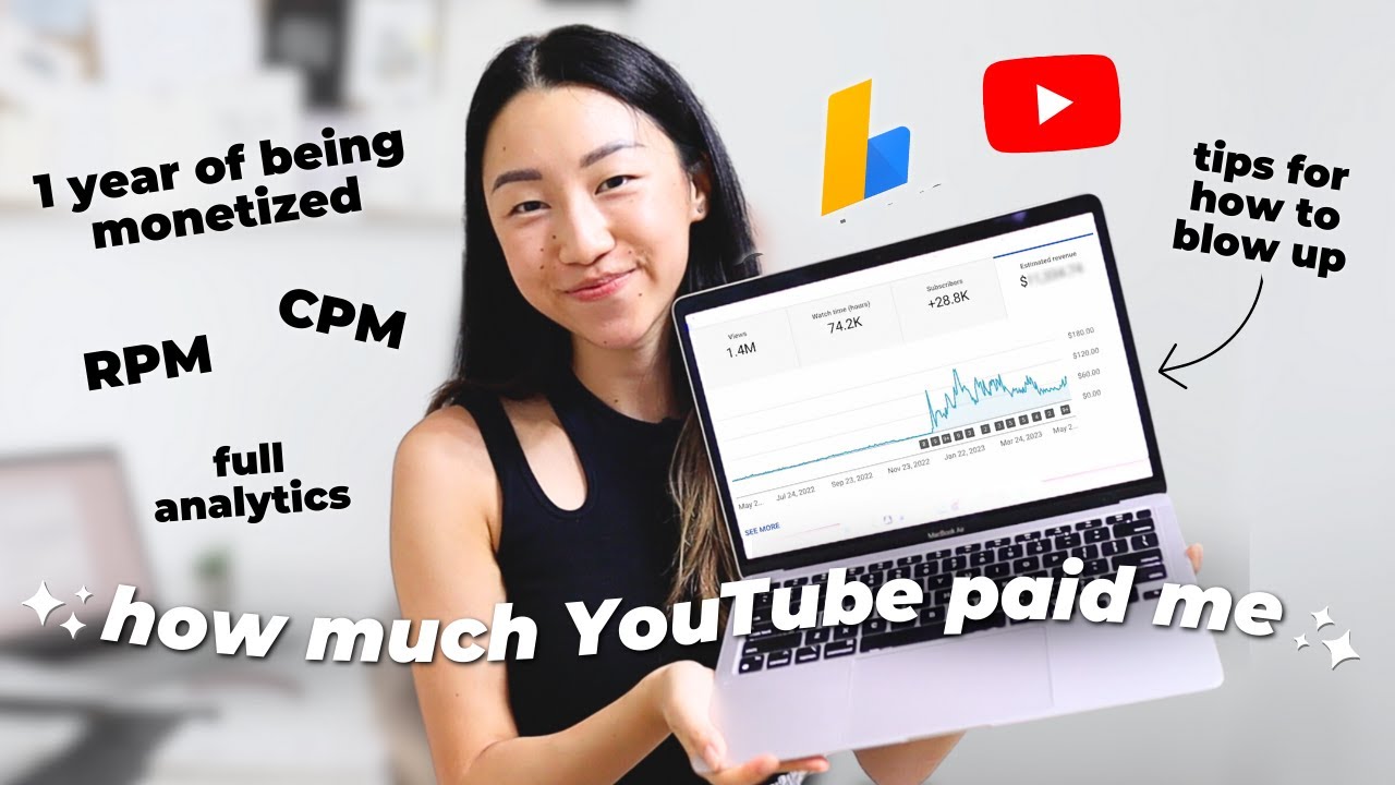 How much I made on YouTube after 1 year of being monetized 💸 analytics review & youtube growth tips