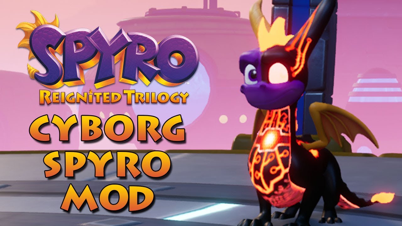 Spyro Reignited Trilogy PC Mod - Darkshadow's Cyborg Spyro Skin Mod