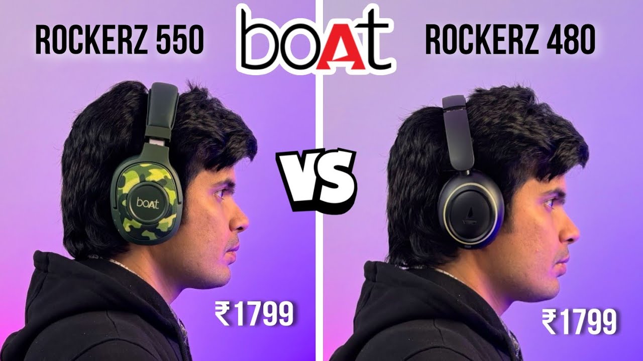Boat Rockerz 480 VS Boat Rockerz 550 Bluetooth Headphone | Comparison Between Boat 480 & Boat 550